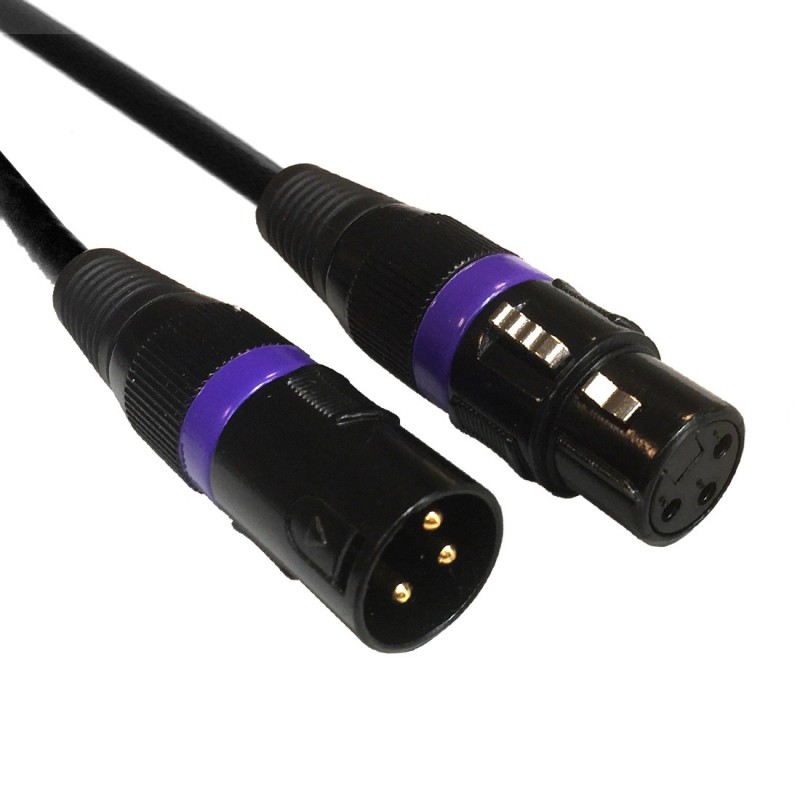 AC-DMX3/0,5 3 p. XLRm/3 p. XLRf 0,5m DMX Accu Cable